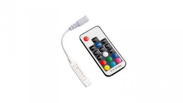 Sterownik LED RGB 6A 72W z pilotem 17 przyciskowym EC79897