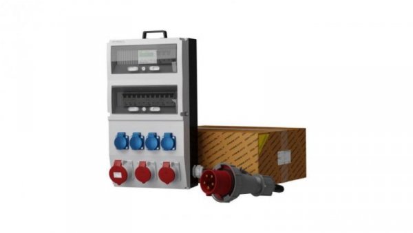 Rozdzielnica budowlana z licznikiem i kablem eXT-S/FI 32A 2x16A 4x230V SKH Schuko Mennekes Doktorvolt 2315