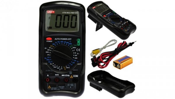 Miernik uniwersalny HQ z pomiarem pojemności multimetr cyfrowy LCD UT55 UNI-T