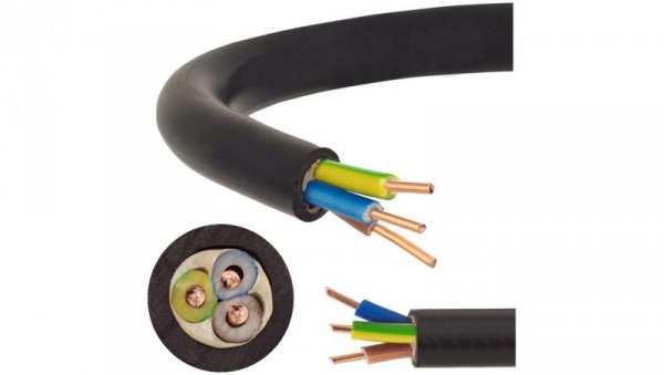 Kabel prądowy YKY 0,6/1kV 3x4 drut do ziemi Elektrokabel /500m/