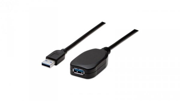 Przedłużacz kabel Superspeed USB 3.0 A-A M/F Aktywny Czarny 150712