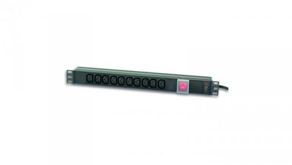Listwa zasilająca Rack 1U 10X Gniazdo C13 Wtyk C14 Do Ups I-CASE STRIP-10C