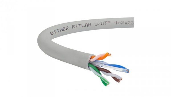 Kabel UTP kat.6 U/UTP 4x2x0,54 /100m/