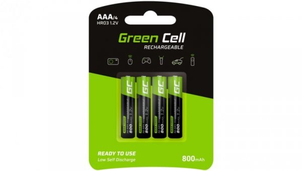 Green Cell Akumulator Ni-MH HR03 / AAA 800mAh /4szt./