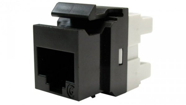Moduł Keystone 1xRJ45 WE8W, UTP, 568A/B, PowerCat 6, Czarny KSJ-00033-04
