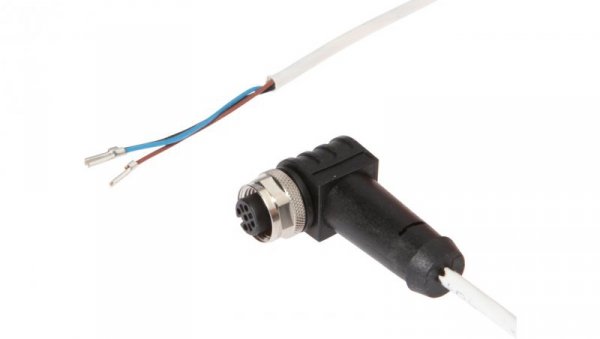 Kabel połączeniowy, 2m, M12 żeński (gniazdo) 3pin kątowy, Końcówka wolna, 3x0,34mm², VK20H021