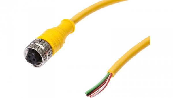 Kabel połączeniowy, 5m, MC żeński (gniazdo) 3pin prosty, Końcówka wolna, 3x0,34mm², PVC, VK501034