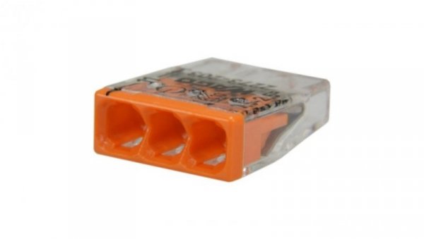 Szybkozłączka 3x 0,5-2,5mm2 na drut 450V/24A ORYGINALNA blister 30szt. 2273-203