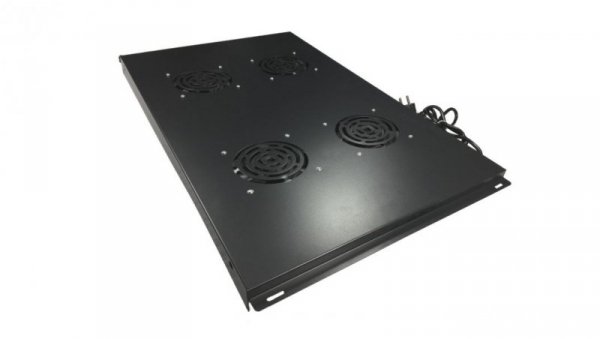 Panel wentylacyjny dachowy, 4 wentylatory, do szaf 800x1000, kolor czarny SA-FR-4-800-1000-C