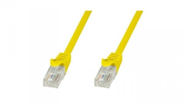 Patch cord Cat5e UTP 2m żółty CCA