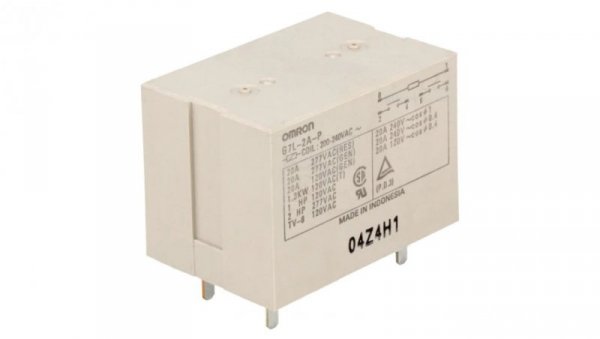 Przekaźnik elektromagnetyczny DPST-NO Ucewki 230VAC PCB 50m G7L-2A-P 200/240VAC
