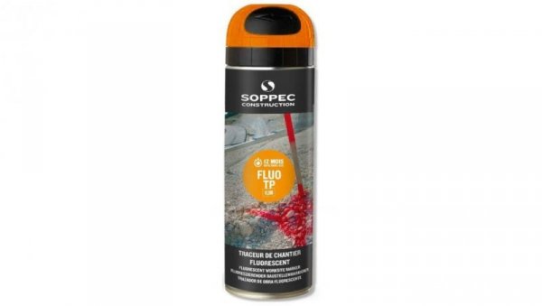 Farba geodezyjna do znakowania spray pomarańczowa SOPPEC Fluo T.P.