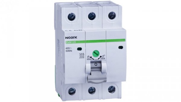 Rozłącznik izolacyjny modułowy 3-fazowy 3-polowy 400V 125A NOARK