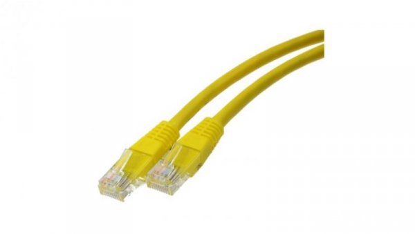 Patchcord UTP kat.6 kabel sieciowy LAN 2x RJ45 linka żółty 1m