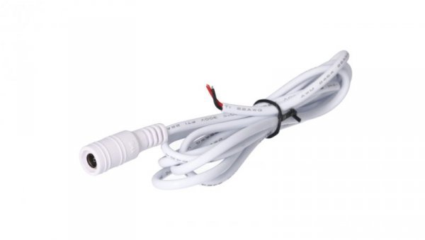 Gniazdo DC 5.5x2.1 przewód biały 150cm 22awg