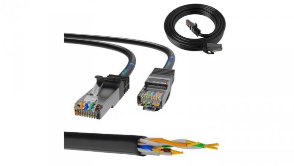 Patchcord LAN Miedź Kabel sieciowy skrętka Extralink Kat.5e FTP 5m