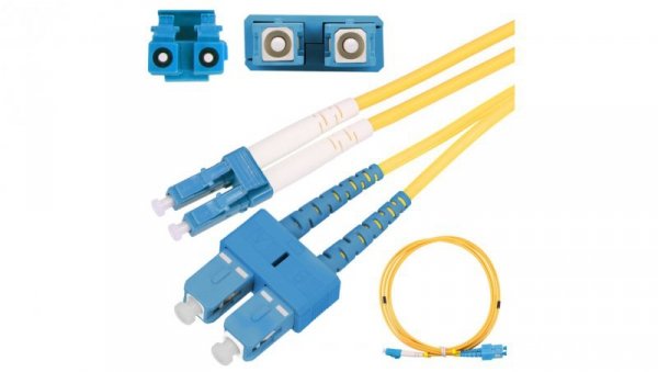 Patchcord Jednomodowy, Duplex, 3mm, 5m Extralink SC/UPC-LC/UPC