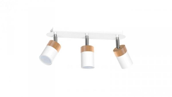 Lampa sufitowa JOKER WHITE/WOOD 3xGU10 MLP6300 Milagro