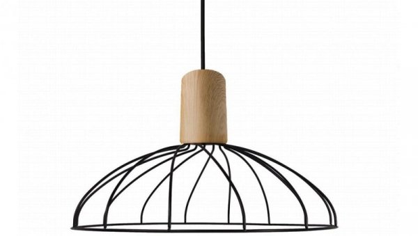 Lampa wisząca MODERNO z klatkowym kloszem gwint GU10 LP-1221/1P B BK Light Prestige
