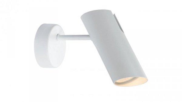 Minimalistyczny biały kinkiet do holu FUTURO klosz w kształcie tuby na GU10 LP-17001/1W WH Light Prestige