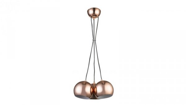 Lampa wisząca RAME z trzema stylowymi miedzianymi kloszami do salonu LP-2014/3P Light Prestige