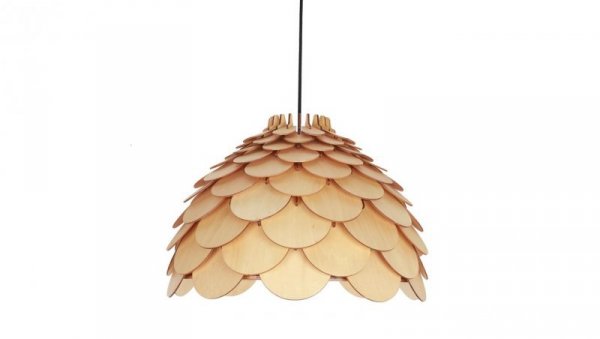 Lampa wisząca BURGO z dekoracyjnym drewnianym abażurem Ø50 cm LP-101335/1P L Light Prestige