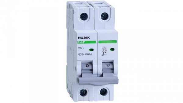 Rozłącznik izolacyjny modułowy fotowoltaiczny PV 2-fazowy 2-polowy 500V 32A NOARK