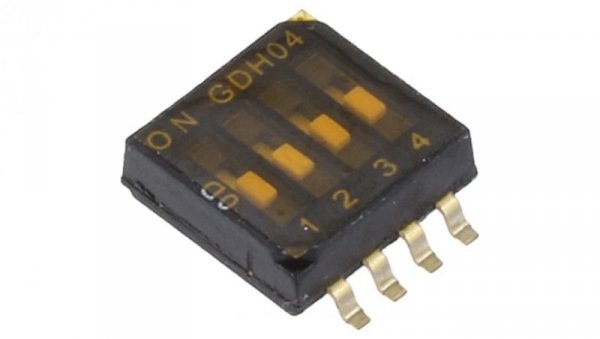 Przełącznik DIP-SWITCH Ilość sekcji: 4 OFF-ON 0,1A 50VDC SMT 1571983-4