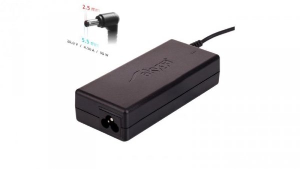 Zasilacz do notebooka Akyga AK-ND-71 20V / 4.5A 90W 5.5 x 2.5 mm LENOVO 1.2m