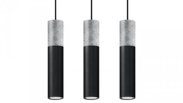 Lampa wisząca BORGIO 3L czarny
