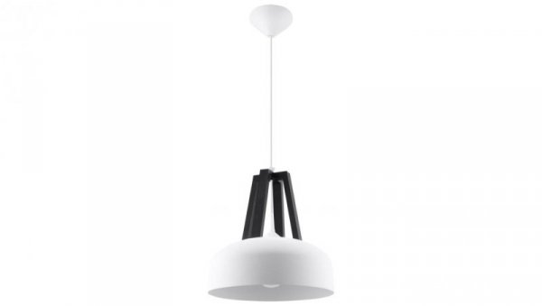 Lampa wisząca CASCO biała/czarna