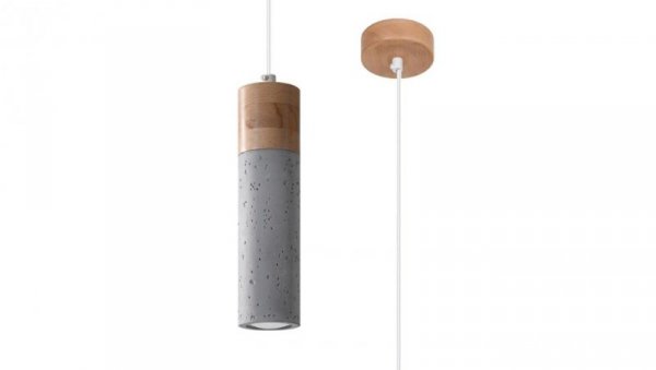 Lampa wisząca ZANE 1 szara