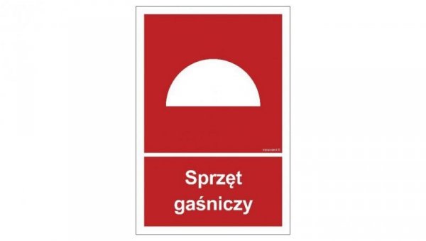 ZNAK - BC005 Sprzęt gaśniczy 50 x 74 cm FS - Folia samoprzylepna foto.