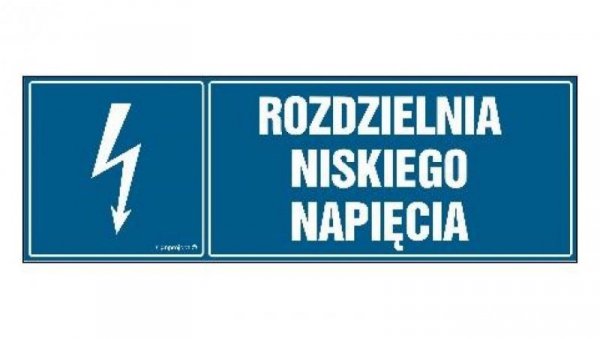 ZNAK - HH042 Rozdzielnia niskiego napięcia 20 x 6,7 cm PN - Płyta 1mm
