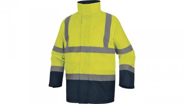 Kurtka ostrzegawcza 5 w 1 z poliestru oxford powlekanego PU SPEED, kolor: ​żółty fluo-granatowy, rozmiar: 4XL / SPEEDJM4X