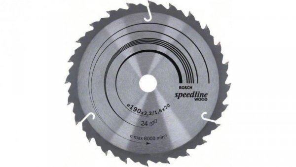 PIŁA TARCZOWA H SPEEDLINE 190*2,4*20/16Z24