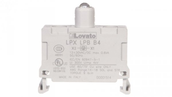 Oprawka z LED czerwona 12-30V AC/DC LPXLPBB4