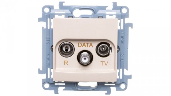 Simon 10 Gniazdo antenowe RTV-DATA kremowy CAD.01/41