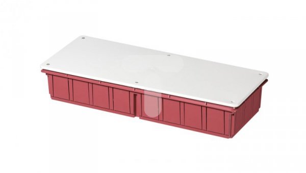 Puszka podtynkowa z pokrywą seria 350 392x152x70 czerwony-biały EC350C8