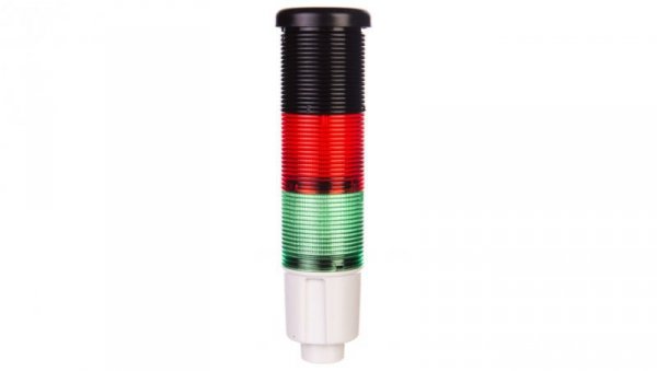 Kolumna sygnalizacyjna o średnicy 45mm, światło zielone i czerwone ciągłe LED, dźwięk ciągły lub przerywany 24VDC 8LT4K03BG