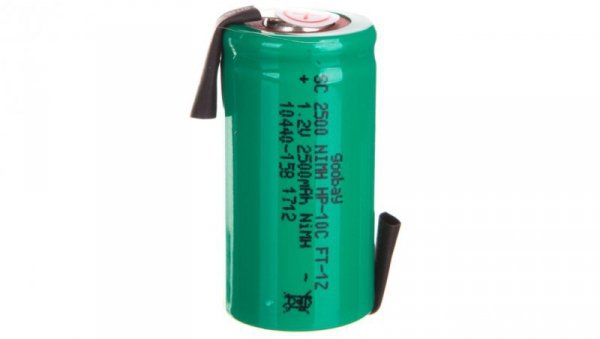 Akumulator Ni-MH Sub-C 1,2V 2500mAh HP-10C FT 1Z /blaszki lutownicze/ 72806