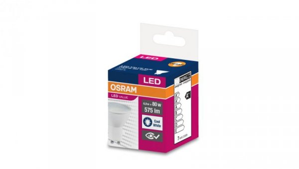 Żarówka LED GU10 LVPAR16 80 120st. 6,5W/840 10X1 EUE OSRAM 575lm 230V 4058075198883