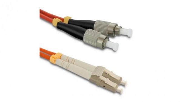 Qoltec Patchcord światłowodowy LC/UPC - FC/UPC Multimode 50/125 OM2 Duplex 5m