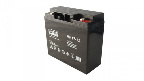 Akumulator AGM 12V 17Ah (181x77x167mm) MB 17-12