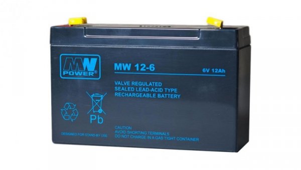 Akumulator AGM 6V 12Ah (151x50x94mm) MW 12-6L