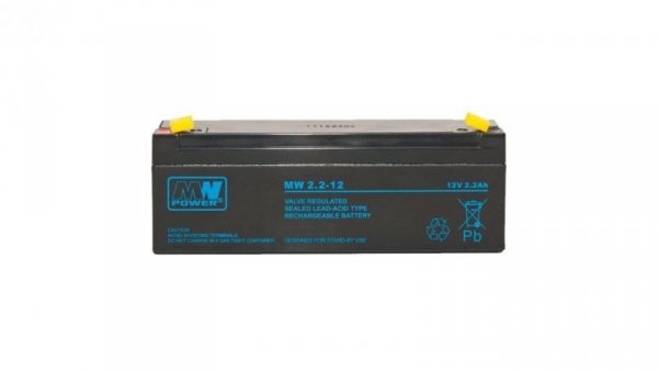 Akumulator AGM 12V 2,2Ah (178x34x69mm) MW 2,2-12