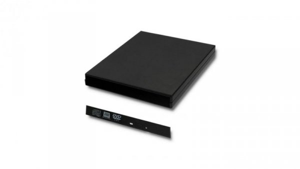 Qoltec Obudowa/kieszeń na napęd optyczny CD/DVD SATA USB 2.0 12.7mm