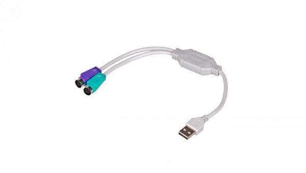 Adapter z kablem Akyga AK-AD-15 USB A (m) / 2x PS/2 (m) 2x 15cm