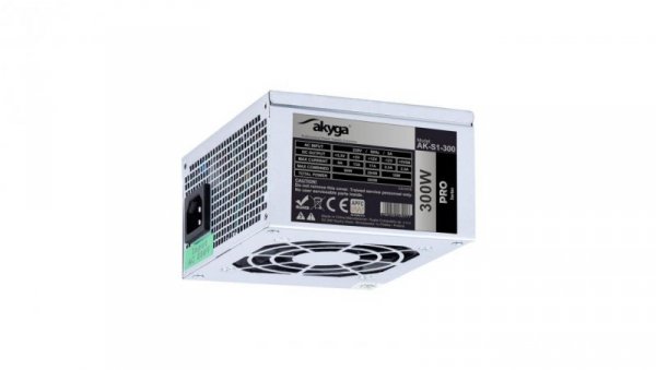 Zasilacz SFX 300W Akyga AK-S1-300 P4 2x SATA 2x Molex PFC FAN 8cm