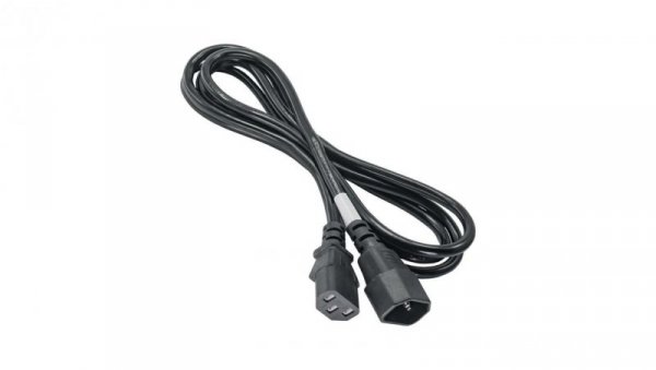 Kabel zasilający Akyga AK-PC-03A przedłużacz CCA IEC C13 / C14 1.8 m